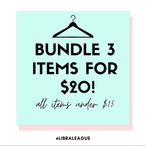 3/$20 Bundle Deal On all 💖 Items